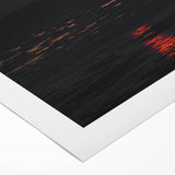 Art deco poster depicting a serene autumn landscape on rolled canvas, suitable for dining room decor.