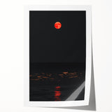 Rolled print of a fall-themed floral art in warm orange and brown tones, suitable for dining room or bathroom wall.