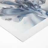 Dining Room Wall Art – Elegant Blue and Gray Abstract Canvas