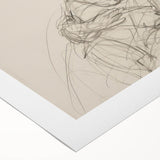 Abstract figurative rolled canvas artwork featuring vibrant colors and intricate shapes, showcasing modern artistic expression; packaged securely in a cardboard tube for easy transport.