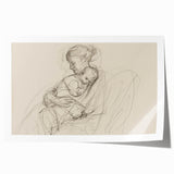 Abstract figurative rolled print showcasing vibrant colors and dynamic shapes, perfect for modern home decor, packaged securely in a durable cardboard tube.