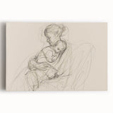 Abstract figurative stretched canvas artwork showcasing vibrant colors and dynamic shapes, perfect for modern home decor. Ideal for enhancing artistic spaces and creating visual interest.