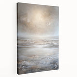 Abstract landscape wall art on stretched canvas, showcasing vibrant colors and unique patterns. The side view highlights the depth and texture, perfect for modern decor.