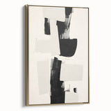 Framed abstract minimalist wall art featuring a gold color palette, showcasing elegant geometric patterns, perfect for modern home decor or office ambiance.