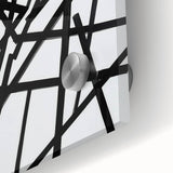 Contemporary Abstract Canvas – Bold Black Stroke Composition