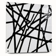 Contemporary Abstract Canvas – Bold Black Stroke Composition