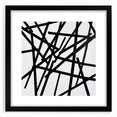 Contemporary Abstract Canvas – Bold Black Stroke Composition