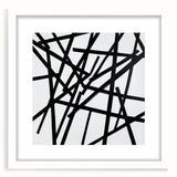 Contemporary Abstract Canvas – Bold Black Stroke Composition