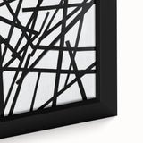 Contemporary Abstract Canvas – Bold Black Stroke Composition