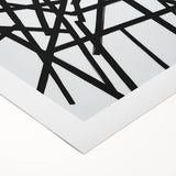 Contemporary Abstract Canvas – Bold Black Stroke Composition