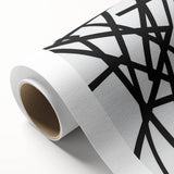 Contemporary Abstract Canvas – Bold Black Stroke Composition