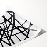 Contemporary Abstract Canvas – Bold Black Stroke Composition