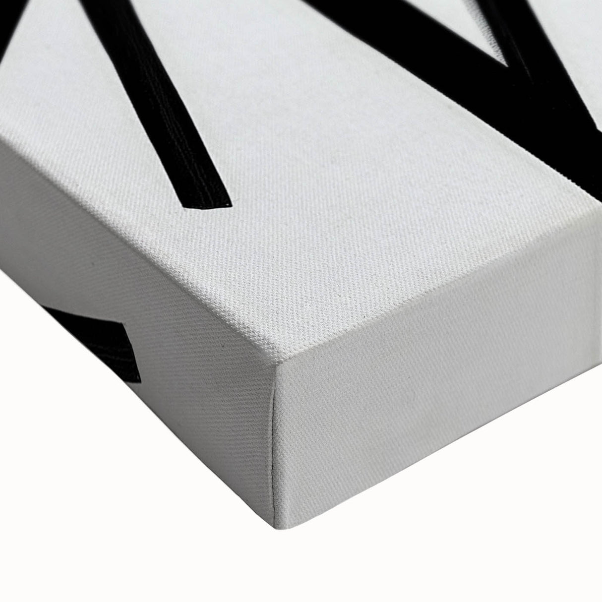 Contemporary Abstract Canvas – Bold Black Stroke Composition