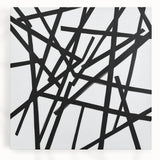 Contemporary Abstract Canvas – Bold Black Stroke Composition