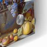 Baroque Still Life with Grapes: Elegant Rococo Wall Art