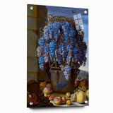 Baroque Still Life with Grapes: Elegant Rococo Wall Art