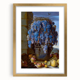 Baroque Still Life with Grapes: Elegant Rococo Wall Art