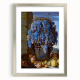Baroque Still Life with Grapes: Elegant Rococo Wall Art