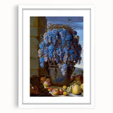 Baroque Still Life with Grapes: Elegant Rococo Wall Art