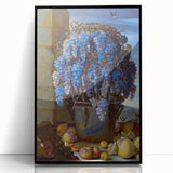 Baroque Still Life with Grapes: Elegant Rococo Wall Art