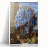 Baroque Still Life with Grapes: Elegant Rococo Wall Art