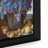 Baroque Still Life with Grapes: Elegant Rococo Wall Art