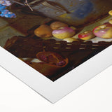 Baroque Still Life with Grapes: Elegant Rococo Wall Art