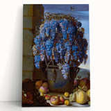 Baroque Still Life with Grapes: Elegant Rococo Wall Art