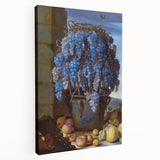 Baroque Still Life with Grapes: Elegant Rococo Wall Art