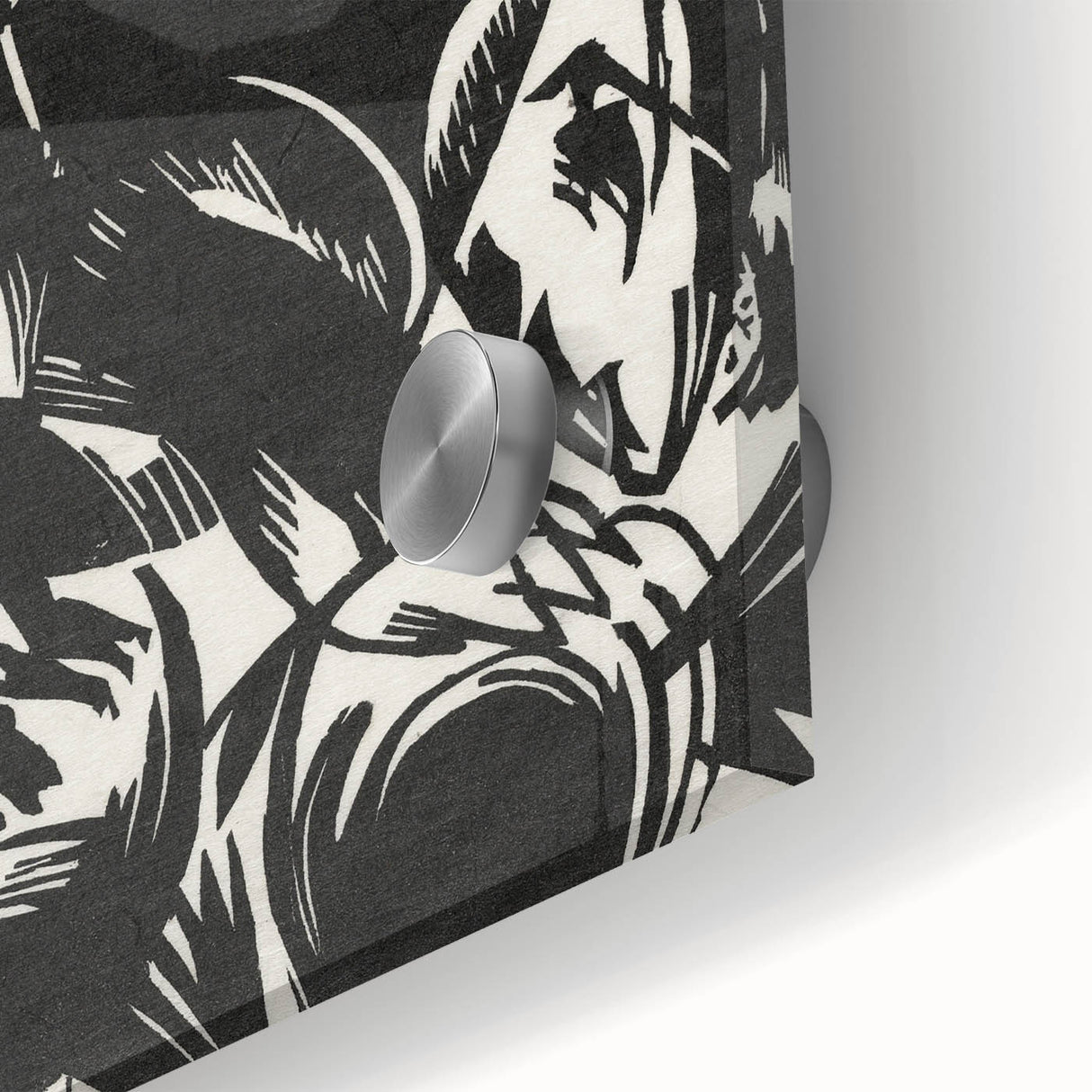 Dynamic Black & White Expressionist Wall Art - Abstract Animal Design