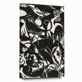 Dynamic Black & White Expressionist Wall Art - Abstract Animal Design