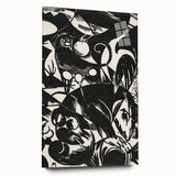 Dynamic Black & White Expressionist Wall Art - Abstract Animal Design