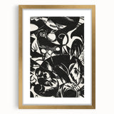 Dynamic Black & White Expressionist Wall Art - Abstract Animal Design
