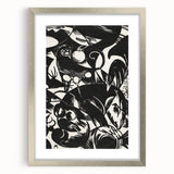 Dynamic Black & White Expressionist Wall Art - Abstract Animal Design