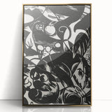 Dynamic Black & White Expressionist Wall Art - Abstract Animal Design