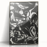 Dynamic Black & White Expressionist Wall Art - Abstract Animal Design