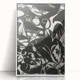 Dynamic Black & White Expressionist Wall Art - Abstract Animal Design
