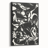 Dynamic Black & White Expressionist Wall Art - Abstract Animal Design