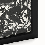 Dynamic Black & White Expressionist Wall Art - Abstract Animal Design