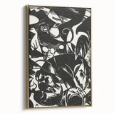 Dynamic Black & White Expressionist Wall Art - Abstract Animal Design