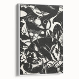 Dynamic Black & White Expressionist Wall Art - Abstract Animal Design
