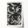 Dynamic Black & White Expressionist Wall Art - Abstract Animal Design