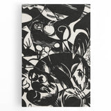 Dynamic Black & White Expressionist Wall Art - Abstract Animal Design