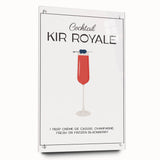 Large abstract wall art on acrylic glass depicting vibrant, colorful food and drink imagery, ideal for dining room decor.