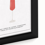 Extra large framed canvas featuring textured, colorful art of various foods and drinks on a black background.