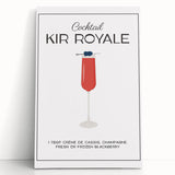 Black and white stretched canvas featuring a stylized coffee cup design, ideal for kitchen wall art.