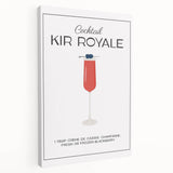 Large stretched canvas featuring a colorful abstract design of food and drinks, ideal for kitchen wall art.