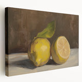 Large canvas print of assorted fruits in vibrant colors, ideal for kitchen wall art.
