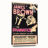 James Brown Retro Wall Art – Vintage 1971 Paramount Concert Print