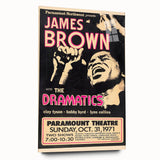 James Brown Retro Wall Art – Vintage 1971 Paramount Concert Print
